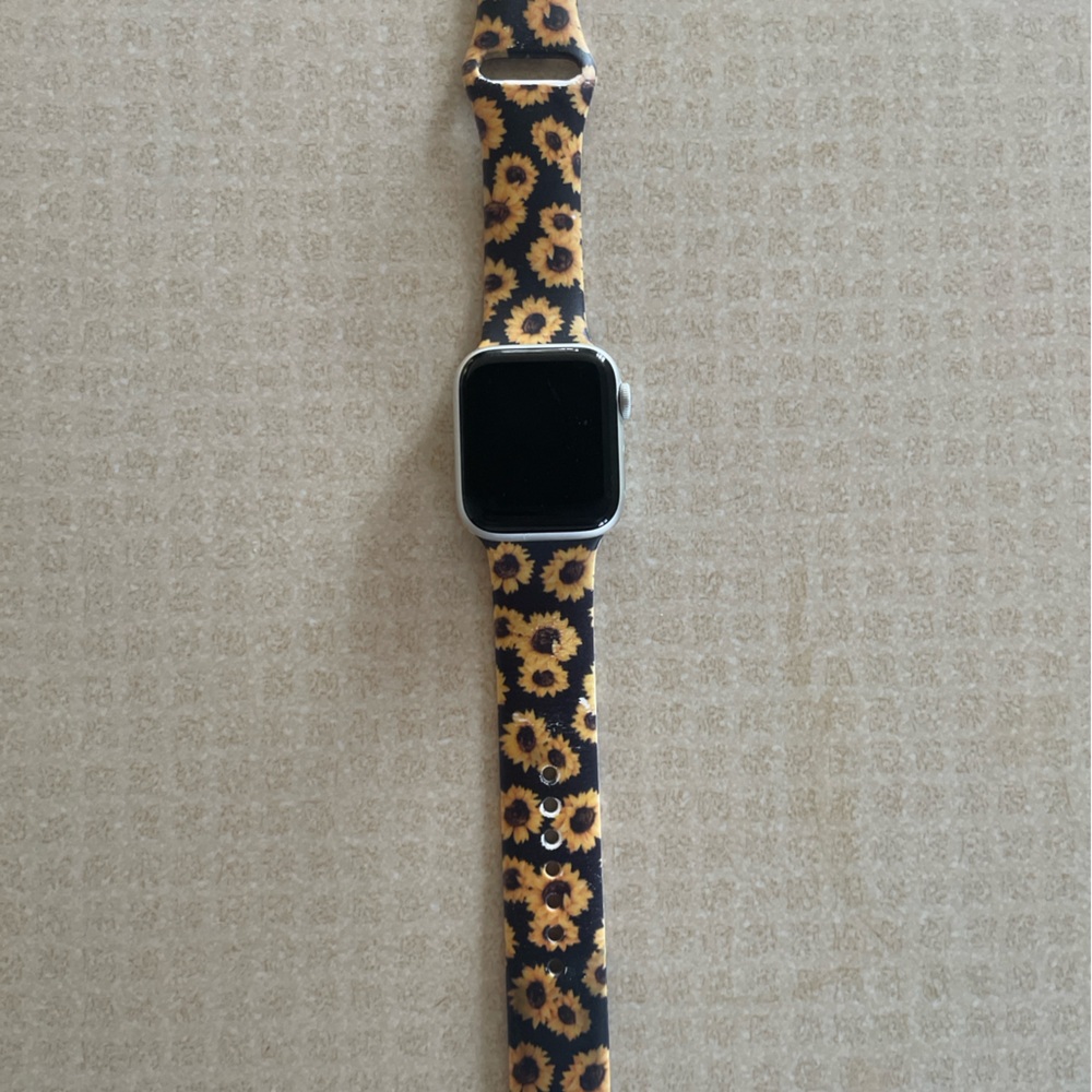 Apple Watch Series 4 with Sunflower Pattern Band